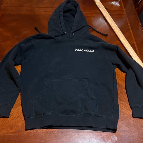 Coachella black Men's fleece roadie sweatshirt Hoodie Sz small s music festival - Picture 2 of 11